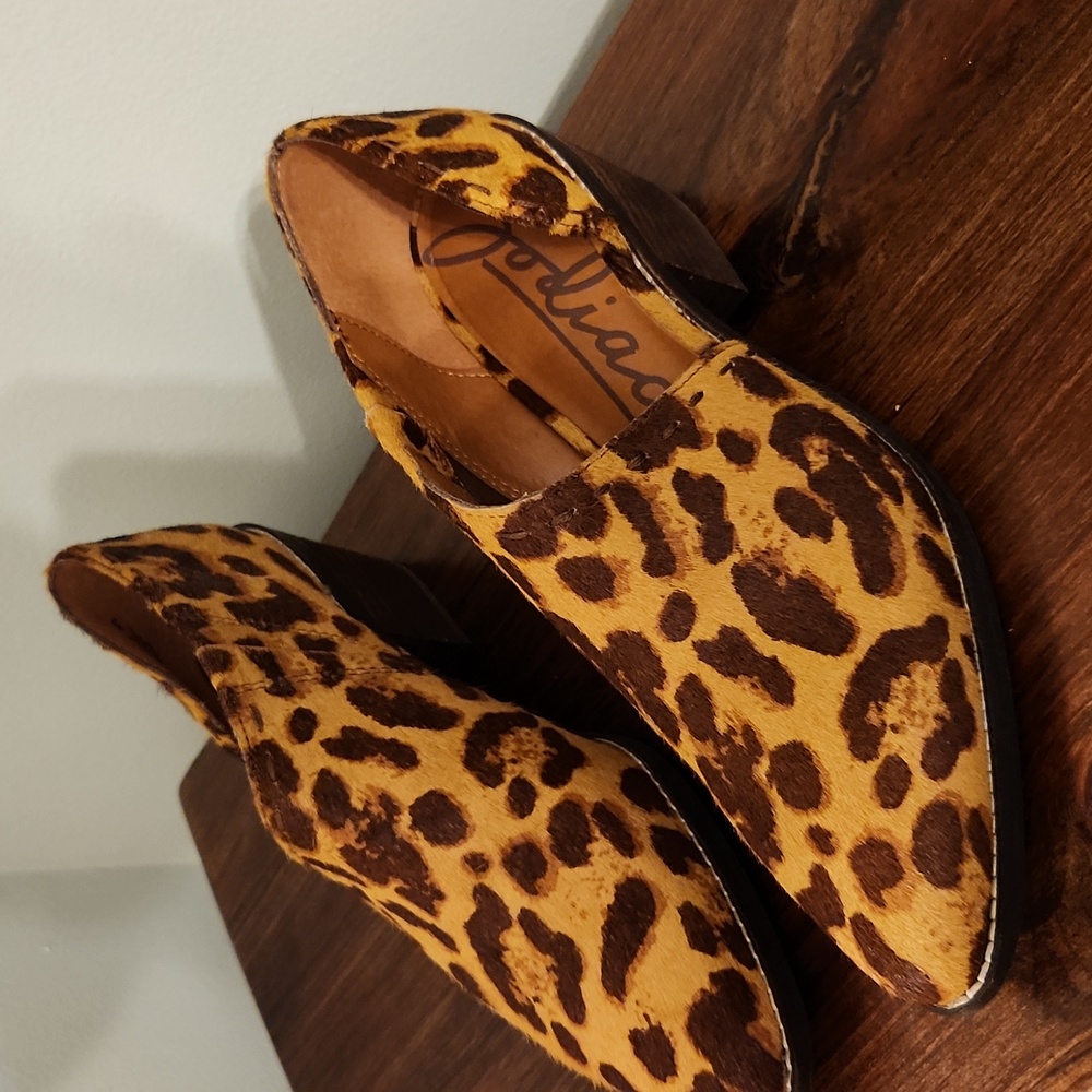 New Zodiac Maddie Genuine Calf Hair Half D'orsay Bootie Size 8.5 - Picture 7 of 12